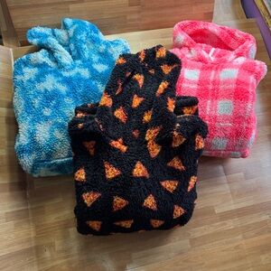 Cat and Jack winter hooded, fuzzy pajama bundle size L/XL girls 14/16